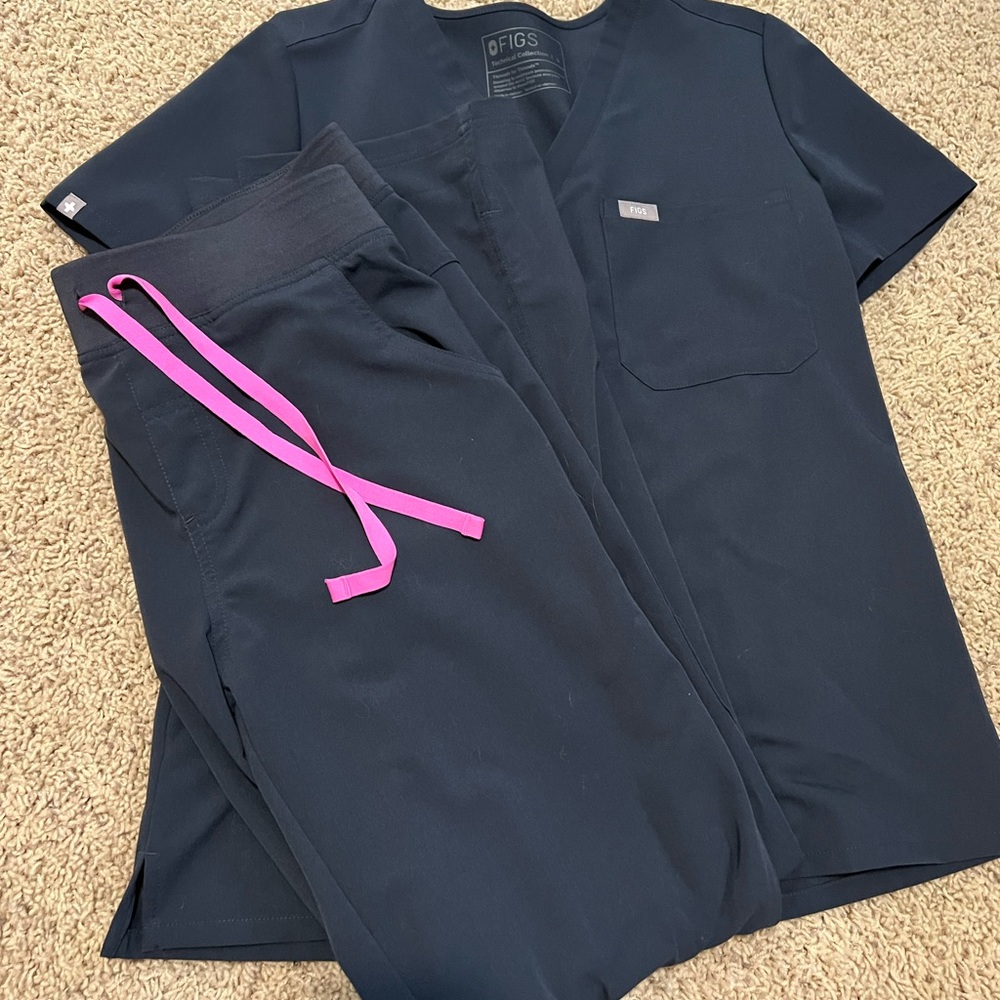Night sky figs scrub set